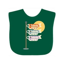 Inktastic Japanese Carp Fish Flags Boys or Girls Baby Bib