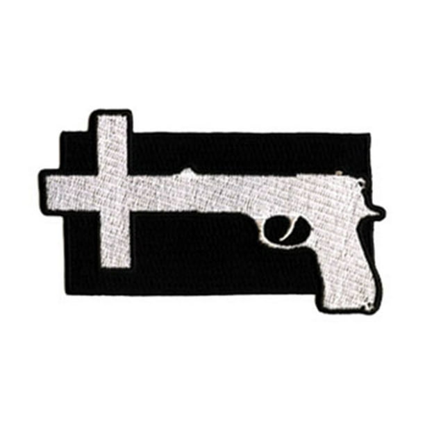 Nine Inch Nails Men's Embroidered Patch White Nine Inch Nails Men's Embroidered Patch White