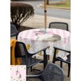 thumbnail image 4 of Blue Easter Bunny Outdoor Tablecloth - 54x54 Inch Square Dining Table Cover, Spring Daisy Modern Pink Buffalo Plaid Waterproof Outdoor Table Cloth with Umbrella Hole & Zipper for Picnic/Patio/Party, 4 of 7