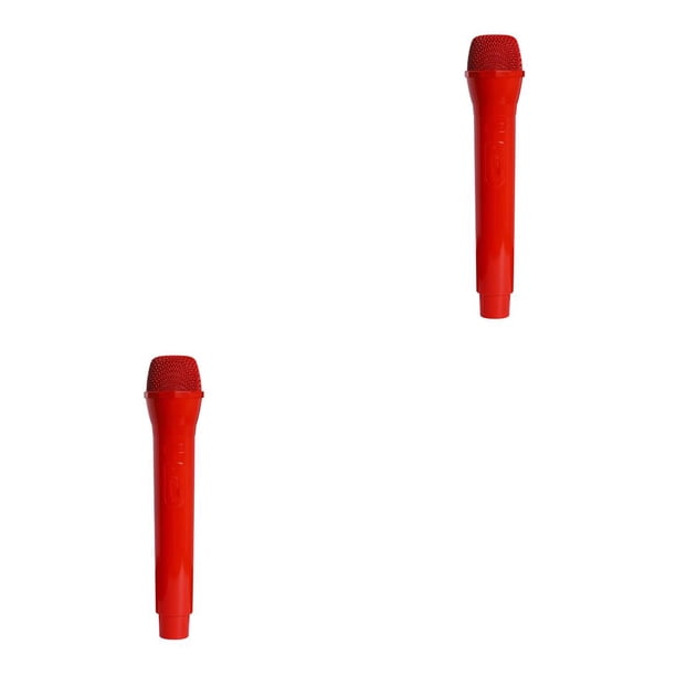 Inteprter Juguete de micrófono para niños simulado Micrófonos de juego de simulación para niñas Niños Chldren Red 2piezas Rojo
