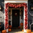 thumbnail image 2 of Red Artificial Maple Leaf Garland,Fall Foliage Autumn Vine Decor for Front Door Fireplace Thankgiving Decoration, 2 of 8