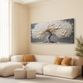 thumbnail image 4 of Large White Trees of Life Canvas Wall Art, Creative Trees Decor Painting Canvas Print for Living Room, Bedroom, Office Decorations, Gifts for Men, 4 of 7