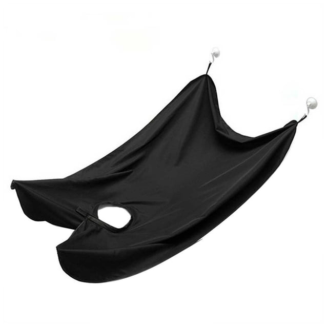 Seitruly Delantal de afeitar Barba Delantales Cuidado Babero Afeitado Limpieza Peluquería Regalos Baberos de tela Recorte Antiadherente Catcher Juegos de afeitado Negro Seitruly CE015331-01