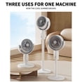 thumbnail image 6 of Harpi Fan for Bedroom, 180°+90° Oscillating Standing Fan, Air Circulator Floor Fan for Whole Room, 5 Speeds, 8H Timer, DC Motor Quiet Pedestal Fans, 36dB, Adjustable Height, Remote Control, 6 of 16