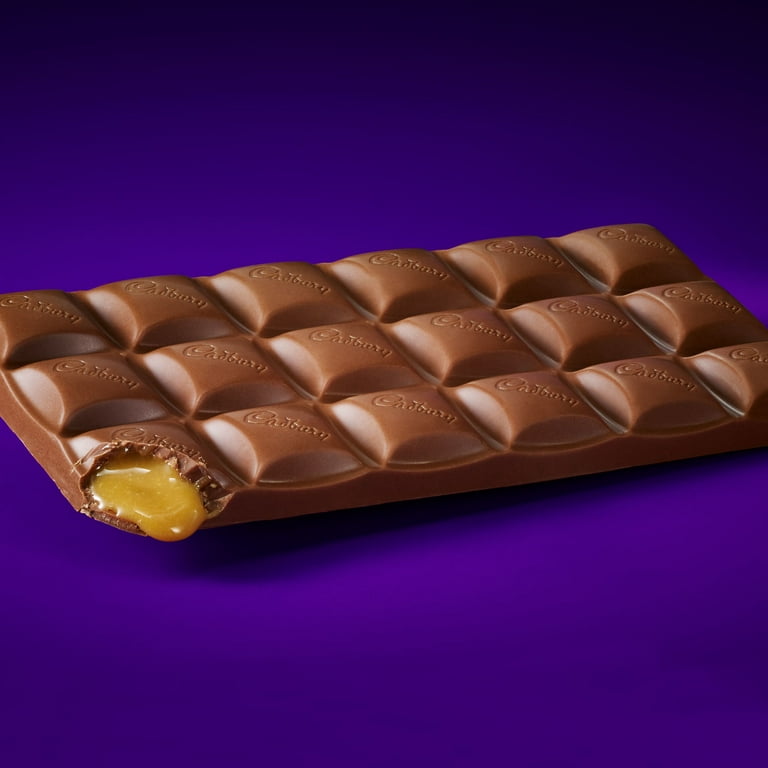 Cadbury Dairy Milk Caramello Milk Chocolate and Creamy Caramel Candy, Bar 4  oz