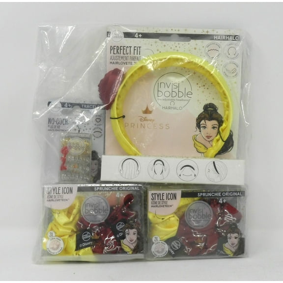 Invisibobble Disney Princess Belle Themed Hair Accessory Bundle