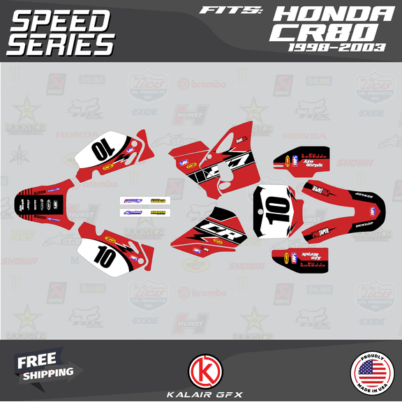 Kalair GFX Graphics Kit for Honda CR80 (1998-2003) Speed Series
