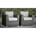 thumbnail image 3 of Living Source International Patio Chairs w/Cushions in Espresso/Gray (Set of 2), 3 of 5