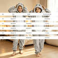 thumbnail image 3 of Ruyang Kids Bunny Onesie Flannel Animal Hooded Jumpsuit Zipper Fleece Bodysuits Boys Girls Theme Party Loungewear, 3 of 4