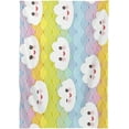thumbnail image 6 of Dreamtimes 60"x120" Cute Clouds with Colorful Background Tablecloth Modern Table Cover for Home Decoration, Spill Proof Cloth Washable for Dinner Picnic, 6 of 6
