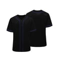 thumbnail image 5 of Boys Baseball Jersey Hip Hop Button Down Short Sleeve T-Shirt Casual Athletic Workout Active Sports Uniform Tee Tops, 5 of 7