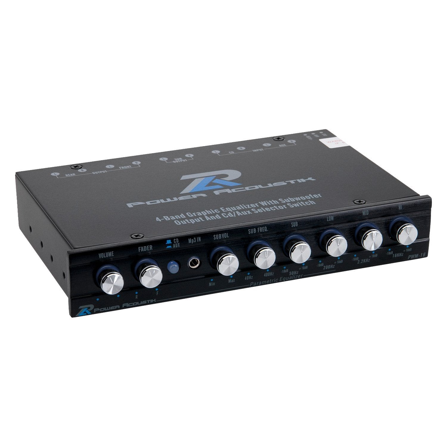 Power Acoustik PWM16 Car 4_Band Equalizer w Built_in Pre Power Acoustik PWM16 Car 4_Band Equalizer w Built_in Pre