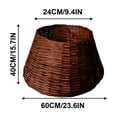 thumbnail image 3 of Wicker Christmas Tree Collar, Real Wood Basket Weave Large Willow Tree Skirt (Natural, 24 Inch), 3 of 6