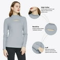 thumbnail image 2 of SSLR Mock Neck Tops for Women Long Sleeve T Shirts Cut Out Ribbed Turtleneck Stretchy, 2 of 6