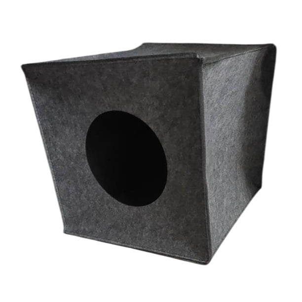 Cama para gatos Fernando refugio plegable tipo condominio cueva de fieltro gris 12,99 x 12,99 x 14,57 pulgadas