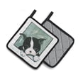 thumbnail image 2 of Carolines Treasures MW1313PTHD Boston Terrier Dont Leave Me Pair of Pot Holders 7.5HX7.5W multicolor, 2 of 4