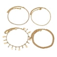 thumbnail image 1 of "Elegant Boho Chic Stackable Chains Anklet With Shimmering And Flowing Tassels Perfect For Beach Weddings And Summer Festivals", 1 of 4
