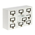 thumbnail image 3 of Kate and Laurel Apothecary Wood Desk Drawer Set, 9 Drawers, Rustic White, 3 of 3