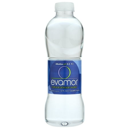 Evamor Naturally Alkaline Artesian Water Natural Artesian, 32 Fl Oz.