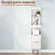 thumbnail image 4 of VERDALAY Armario de baño de pie Armario estrecho para almacenamiento Estante de baño para montar en el suelo Organizador de madera con 2 armarios pequeños 3 estantes abiertos Armario lateral, 4 of 10