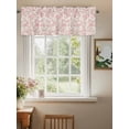 thumbnail image 2 of Red Pastoral Flowers Valances for Windows, Rod Pocket Kitchen Valance Curtains - Soft & Washable Small Window Treatment for Living Room,&nbsp;Bathroom, Vintage Farmhouse Pattern, 54x18inch, 2 of 9