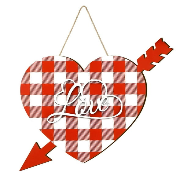 CCOCC Valentines Day Decorations,Vibrant Color Finish Wood Decor,Brightens Up Space Valentines Day Wall Decor,Style1