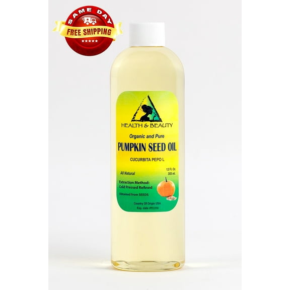 Pumpkin Seed Oil Refined Organic Carrier Cold Pressed 100% Pure 12 oz