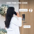thumbnail image 5 of COBIZI Smart Lock with Fingerprint & Bluetooth, Keyless Deadbolt with Doorbell, Auto-Lock, Anti-Peek Touchscreen, Easy Installation, IP54 Waterproof, Dark Gray (PRO), 5 of 11