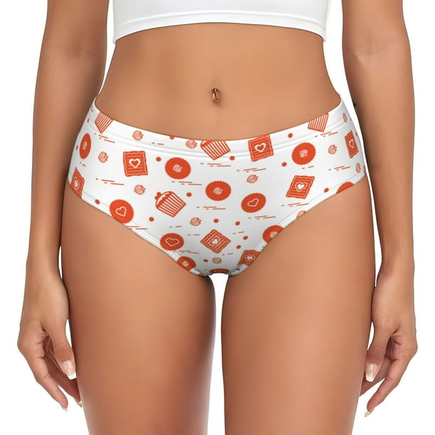 Fotbe Pastry Calzones Estampados para Mujer – Ropa Interior de Algodón, Cómoda, Suave y Elástica-Small