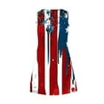 thumbnail image 4 of Youyipin womens dresses 4th of July Dress Women Summer Dresses 2025 Casual Sleeveless V Neck Flag Stars Stripe Tank Loose Sundress Pocket summer dresses for women 2025, 4 of 5