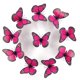 thumbnail image 2 of 10 unidades de pegatinas 3D de mariposas naranjas, adhesivos realistas para la decoración del hogar, el dormitorio y la mesa, 2 of 4