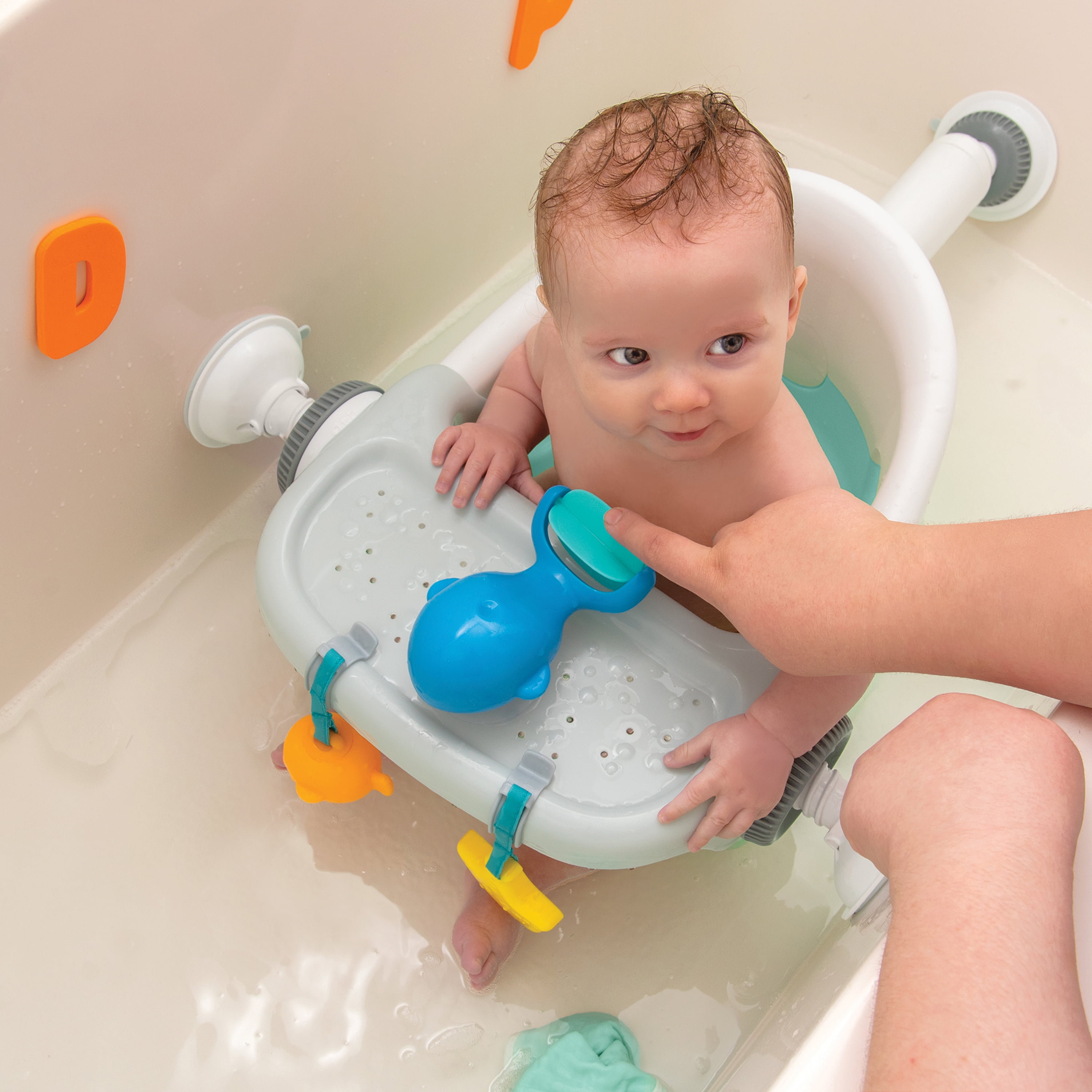 Baby bath seat with toys hotsell