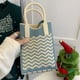 thumbnail image 3 of Zhuge Bolso de hombro tejido para mujer, bolso de mano tejido, bolso de mano tejido elegante para playa de verano, bolsos de hombro de 4,72 x 1,96 x 6,69 pulgadas (negro), 3 of 4