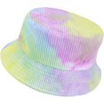 thumbnail image 5 of CoCopeaunts Women Tie Dye Bucket Hat Autumn Winter Warm Reversible Cotton Fisherman Hat Outdoor Fishing Travel Corduroy Basin Hat, 5 of 8