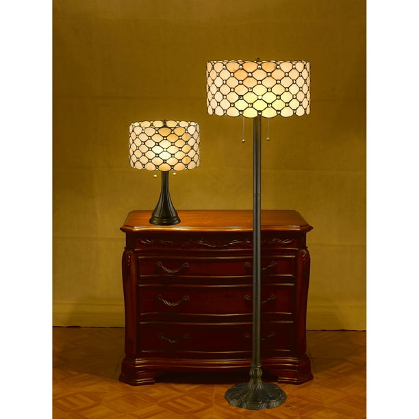 Serena D Italia Jeweled Table And Floor Lamp Set Walmart Com Walmart Com