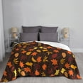 thumbnail image 3 of Thanksgiving Maple Throw Blanket, Super Soft Anti-Pilling Flannel Bed Blankets, 60"x50", 3 of 8