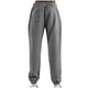 thumbnail image 4 of Pantalones largos para hombre, con cintura elástica, color liso, con cordón y bolsillos, de poliéster., 4 of 4