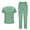 Green, variant on Aofany Scrubs Sets for Women Medical Uniform Comfy Short Sleeve Tops and Pants with Pockets Two-Pieces Scrubs Sets