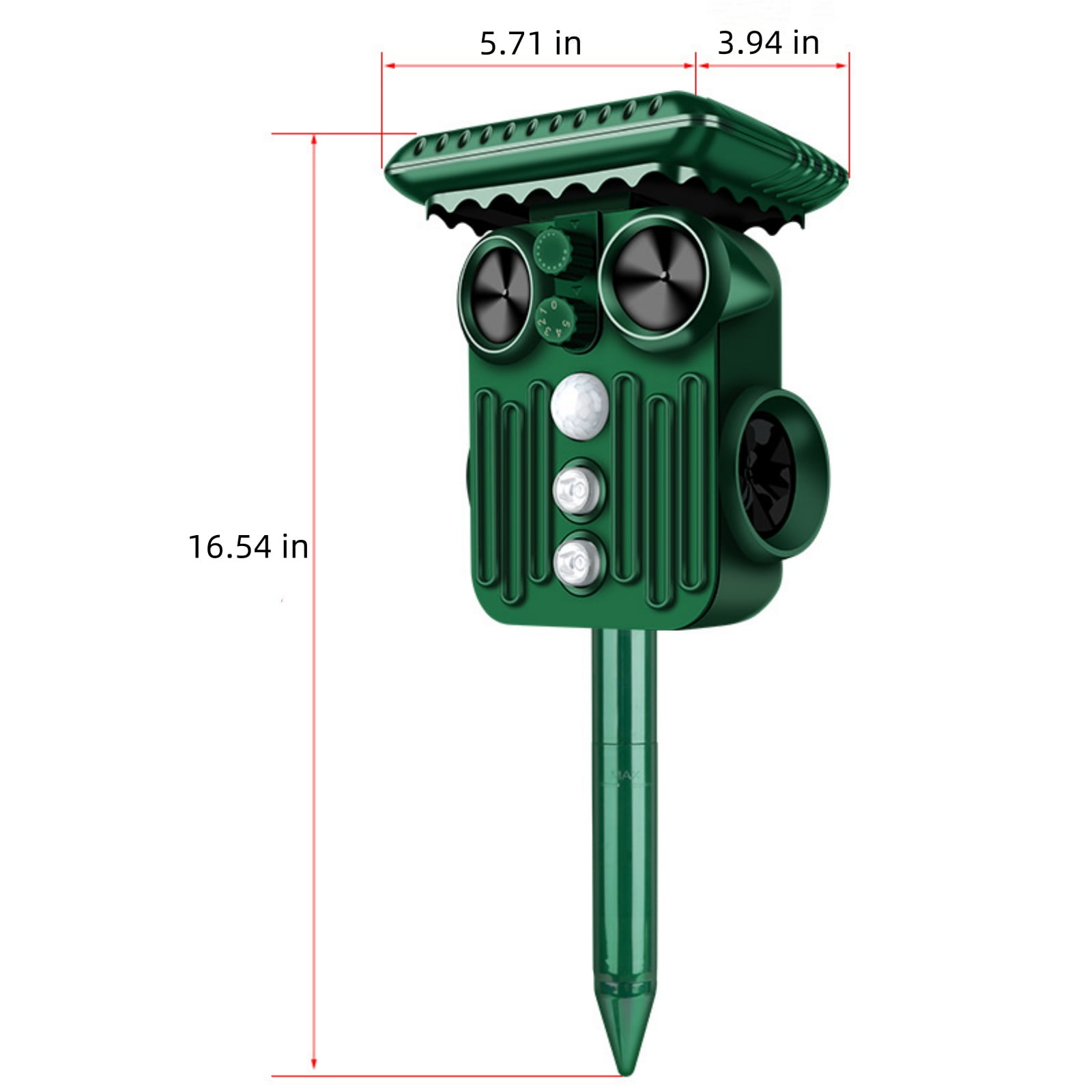 JahyElec Solar Ultrasonic Animal Repellent, Cat Repellent Outdoor Squirrel Repellent Deer Repellent pest Repeller Waterproof Motion Detection Rabbit Raccoon