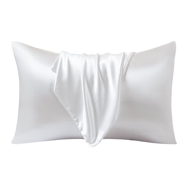 Wozhuo Taie d'Oreiller en Soie 2 Pack Réversible Réversible Housse d'Oreiller Rafraîchissante pour un Meilleur Sommeil