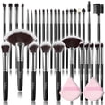 thumbnail image 2 of 18-32Pcs Makeup Brushes set profession Cosmetic Concealer eyelashes Powder Blush Soft Fluffy Blending Brush Beauty Toolsdasndobo 18pcs pink, 2 of 6