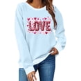 thumbnail image 6 of cocolona Valentines Sweatshirt for Women Casual Loose Crew Neck Long Sleeve Shirts Fashion Cute Heart Print Pullover Tops Graphic Sweatshirts, 6 of 7