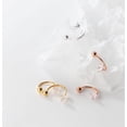 thumbnail image 5 of Solid 925 Sterling Silver Star Half Hoop Earrings Open Huggie Hoops for Women Teens CZ Star Hoop Earrings Ball Cuffs, 5 of 12