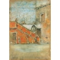thumbnail image 2 of Whistler, James McNeill 11x14 White Modern Wood Framed Museum Art Print Titled - The Staircase Note In Red 1880, 2 of 4