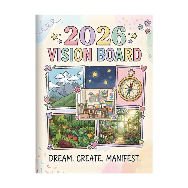 HILABEE Vision Board Book Aesthetic Memory Book for Personal Achievement Travel Home