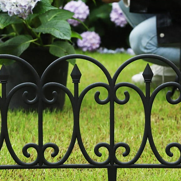 5 Pcs Clôture de Jardin en Plastique Noir Clôture de Jardin Clôture de Jardin Clôture de Jardin Paysage pour Pelouse Parterre de Fleurs