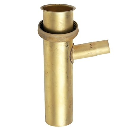 1-1/2" x 12" Brass Tailpiece SJ washer Chrome 17-Gauge w/ 3/4" Drain Outlet