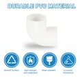 thumbnail image 3 of 20mm 90 Degree Elbow, 12Pcs Pipe Fittings Connectors, White, 3 of 7