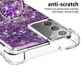 thumbnail image 3 of Funda para Samsung Galaxy Note 20 5G con Brillo Líquido Flotante, Purpurina, Parachoques y Anillo Giratorio Soporte, 3 of 5