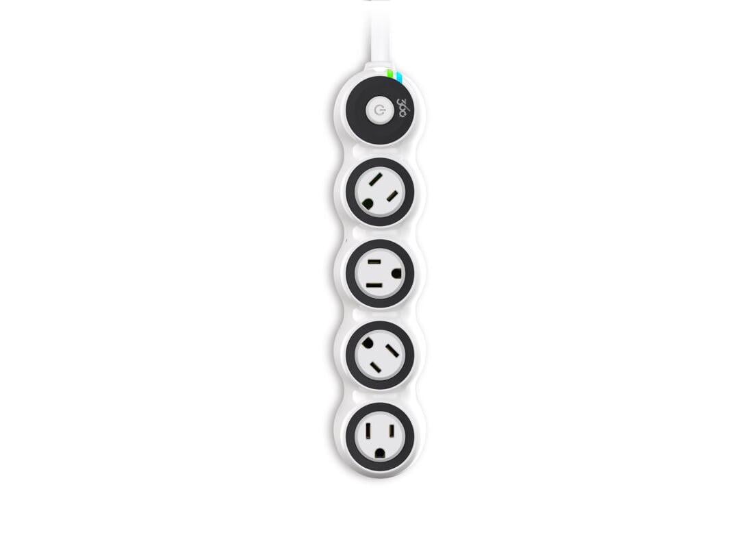 360 Electrical 360552-5CA4ESC1 Surge Protector PowerCurve 4 ft. L 4 outlets Smart-Enabled White 1080 J White